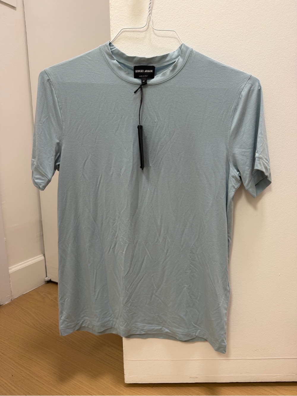 Giorgio Armani Pale Blue Short Sleeve Crew Neck Tee